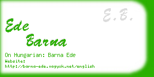 ede barna business card
